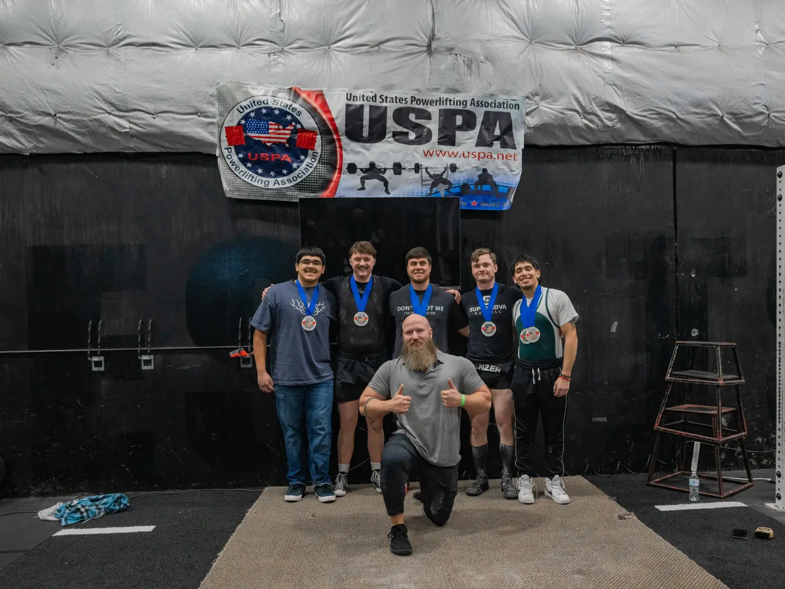 GorillaDiesel team of athletes together after a powerlifting meet